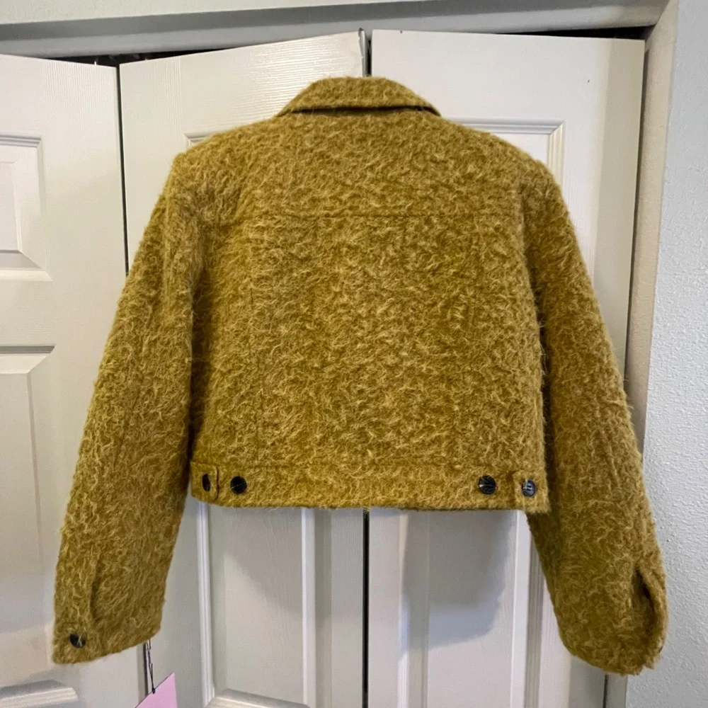 Avec Les Filles Mustard Yellow Trucker Jacket Anthropologie - Picture 5 of 7